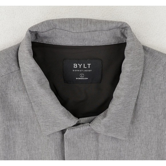 BYLT District Jacket Mens Large Gray Stretch Lightweight Casual Performance - Picture 7 of 16